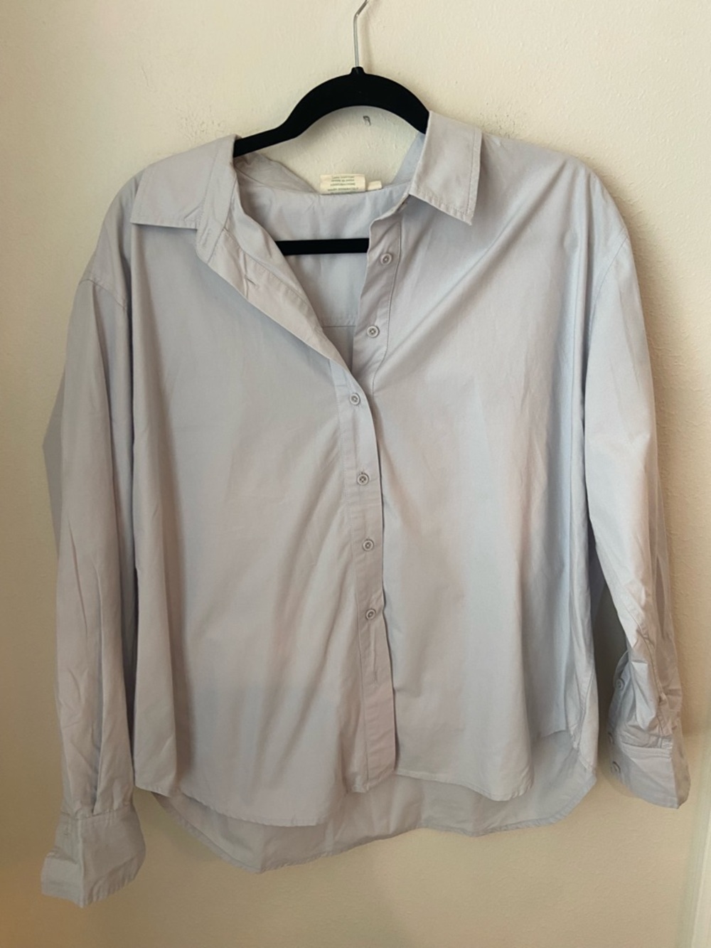 Julia Amory Blue Cotton Button Down Shirt Women’s L Lightweight Classic